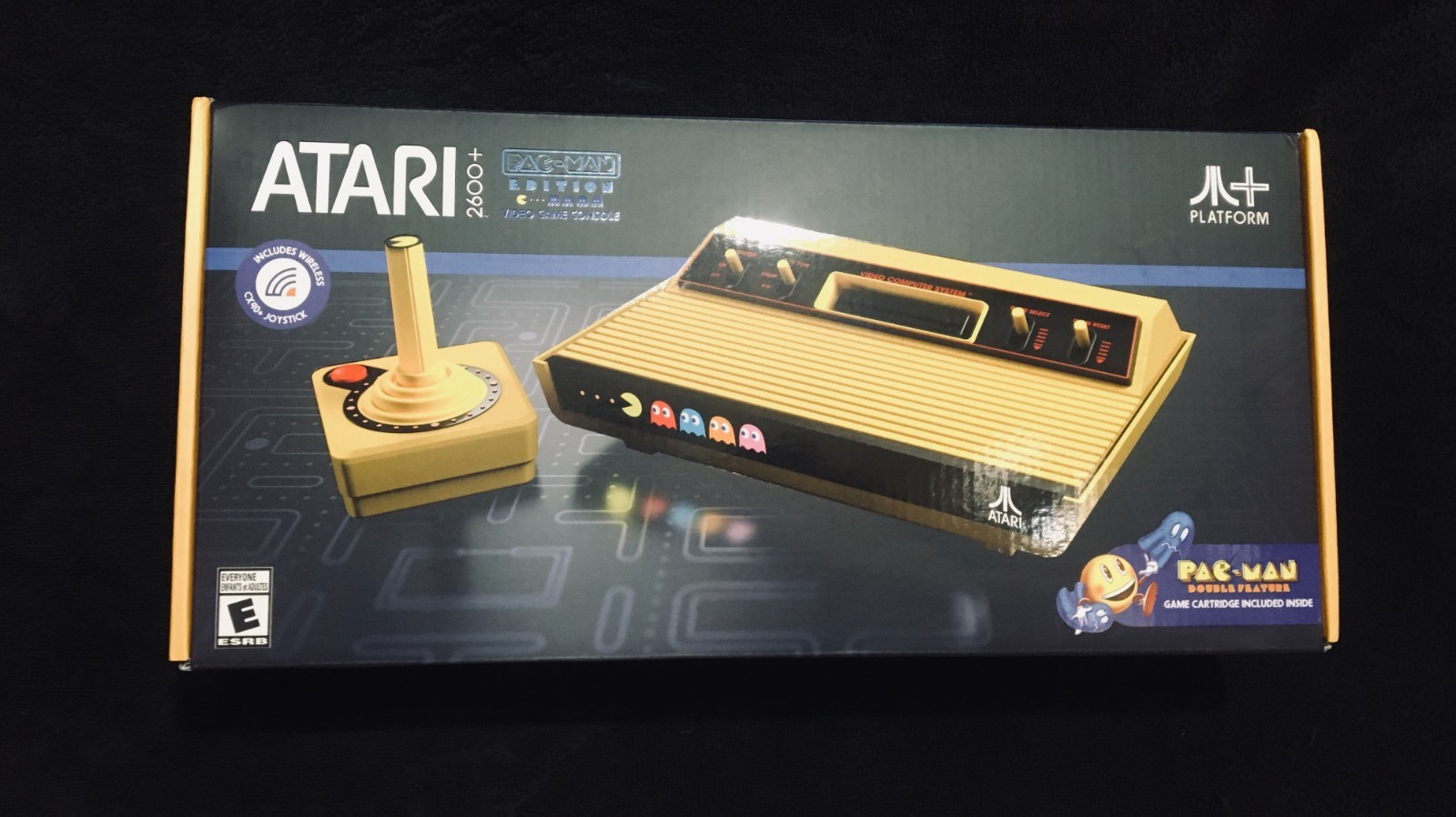 Atari 2600+ PAC-MAN Limited Edition Yellow Console, NIB Game & Wireless Joystick