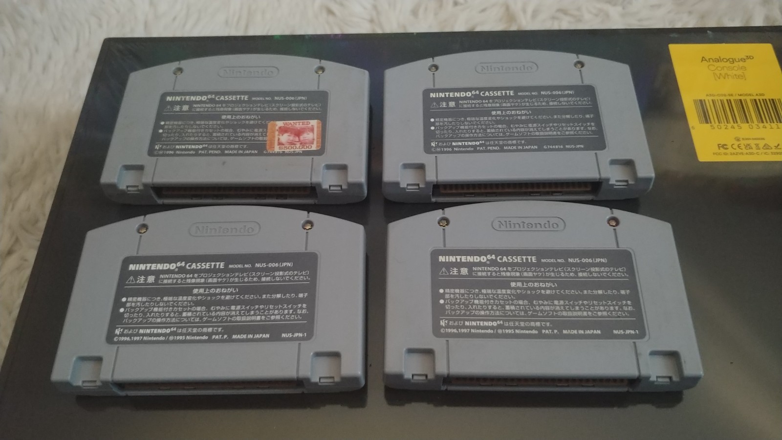 Analogue 3D Console – Nintendo 64 White – NEW – SEALED + Controller 4 JPN games
