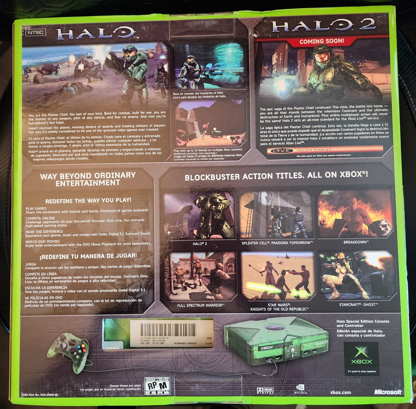 ORIGINAL XBOX Halo Special Edition Translucent Green NEW, SEALED 2004 NIB