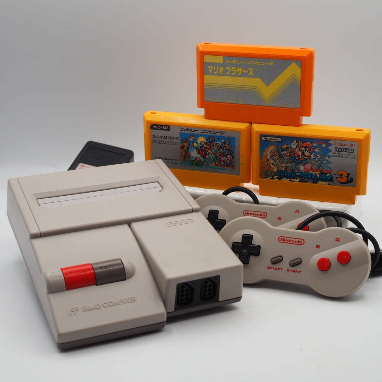 Nintendo New Famicom Console System HVC-101 + Mario Series Games SET Tested
