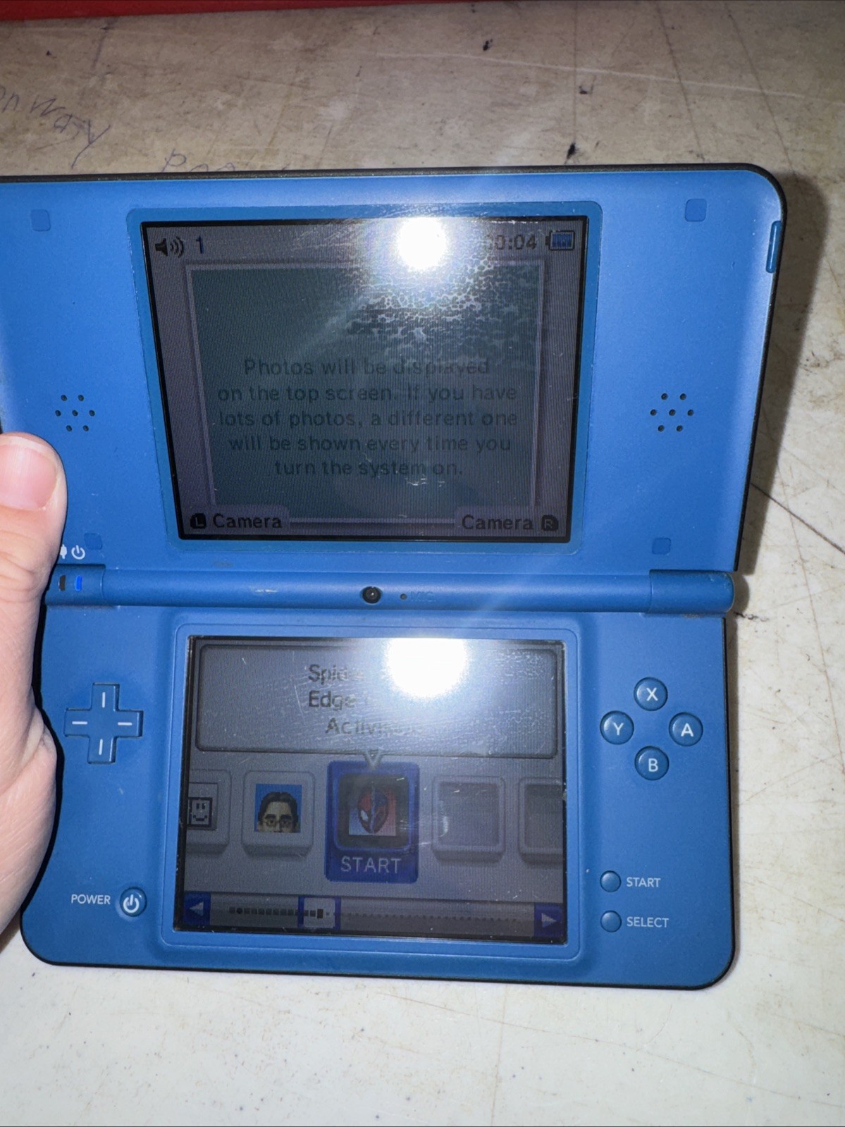 Nintendo DSI XL midnight Blue Handheld System And Charger Works Great