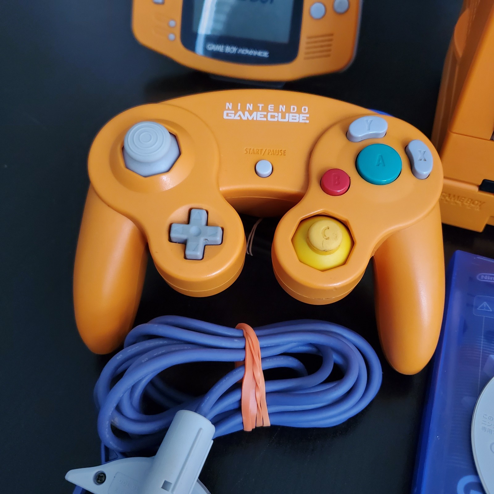 Nintendo Spice Orange Gamecube, Region Switch, Gameboy Player and Gameboy