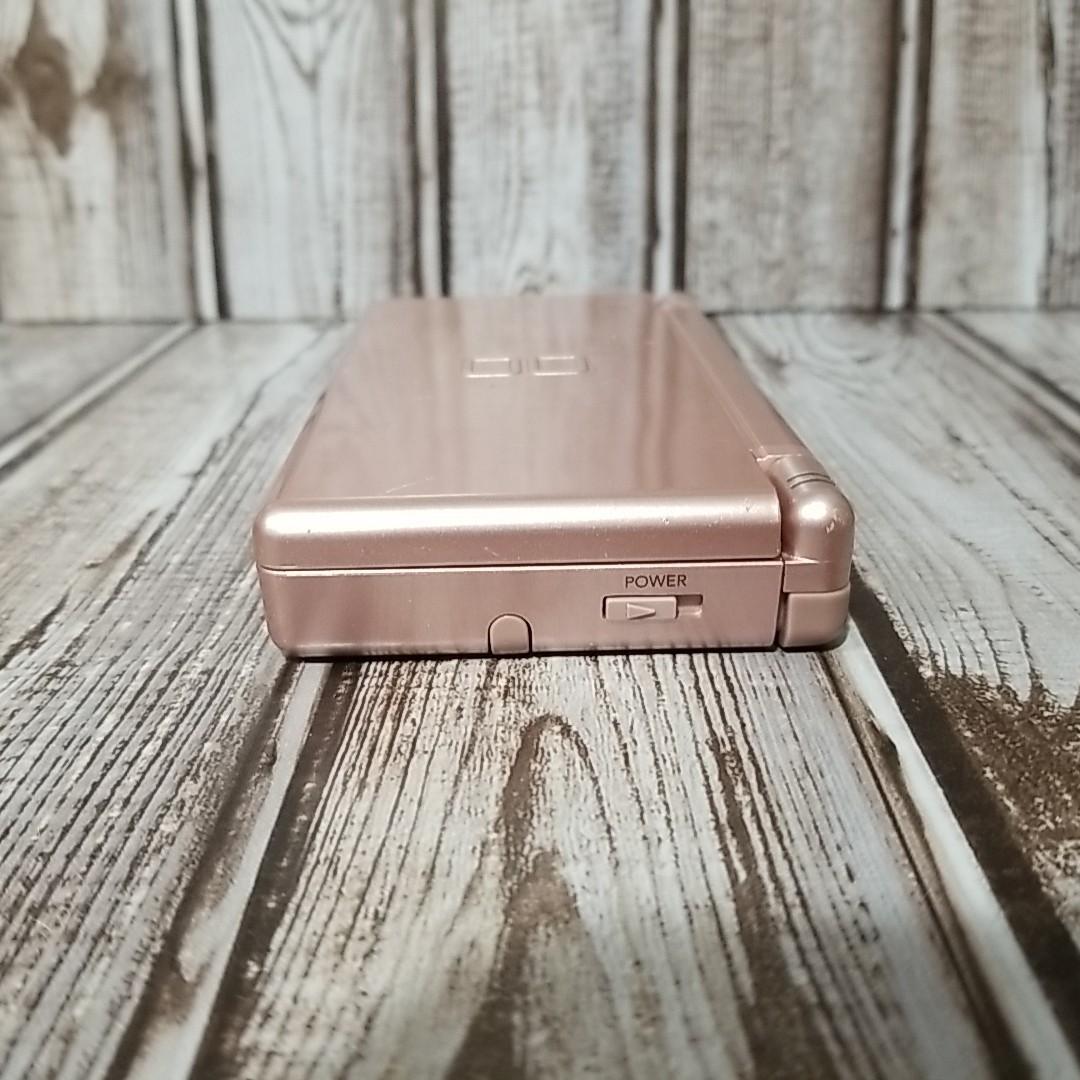 Nintendo DS Lite Metallic Rose Handheld Video Game Console w/ Charger & Stylus