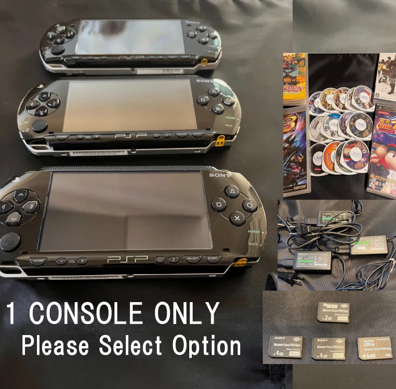 SONY PSP-1000 Black Tested Working 1 Console Bundle Options RANK-B Good