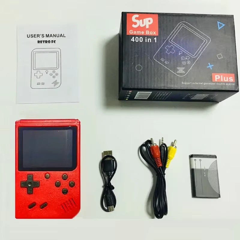 Retro Handheld Game Console 400 Games Rechargeable TV Output Kids Toy Gift