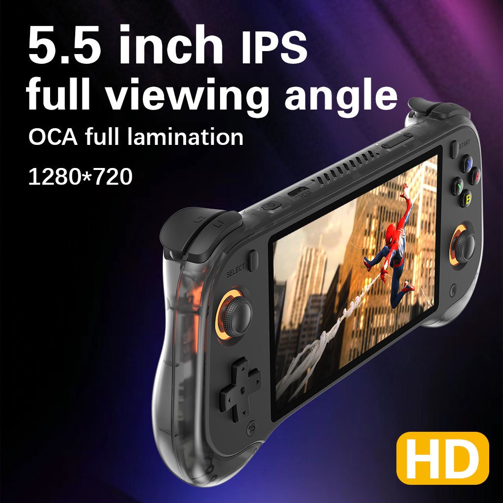 Linux 5.5»IPS Screen 64 Bit H55 Portable Classic Handheld Game Console for Psp