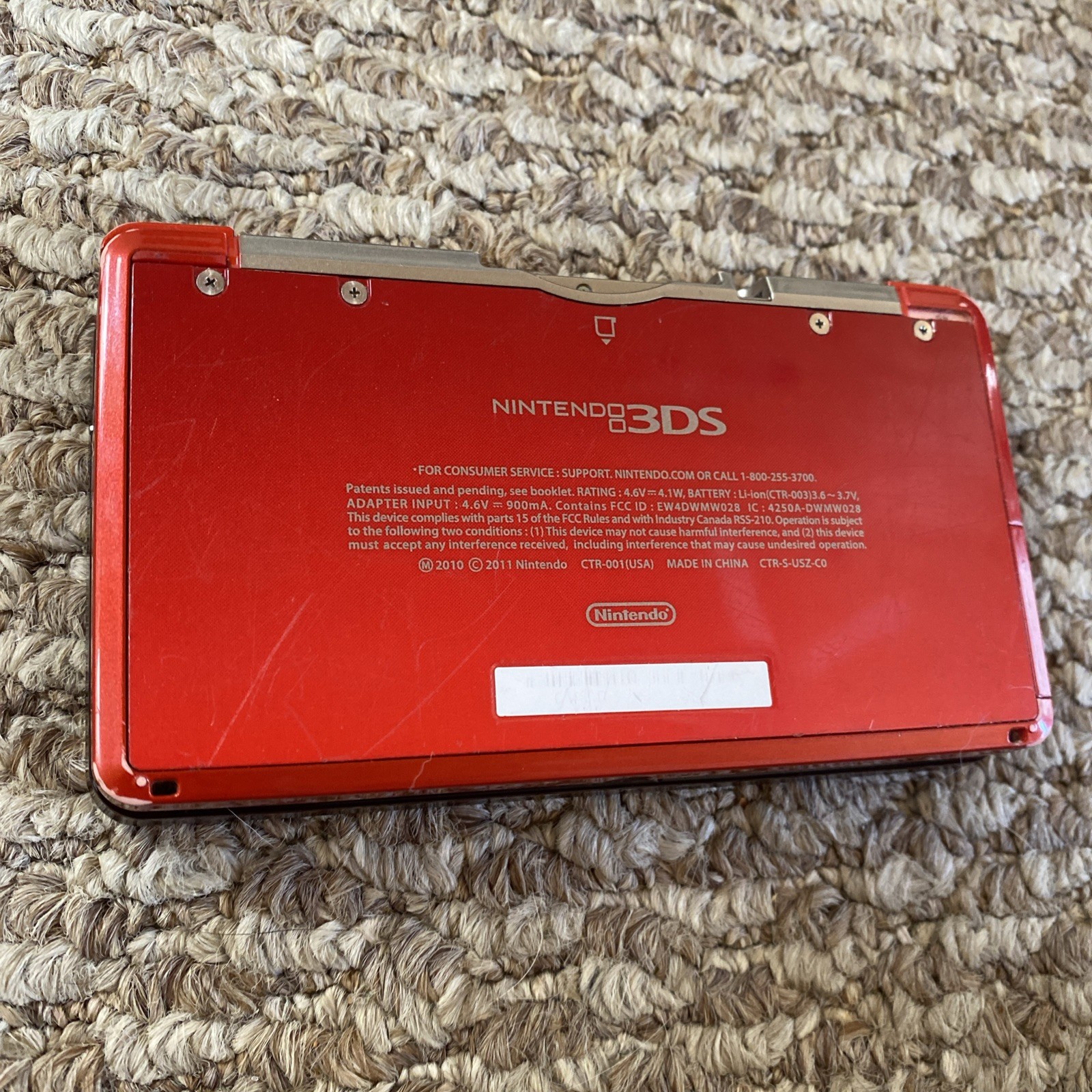 Red Black Nintendo 3ds CTR-001 Lot Of 2 Different Issues READ