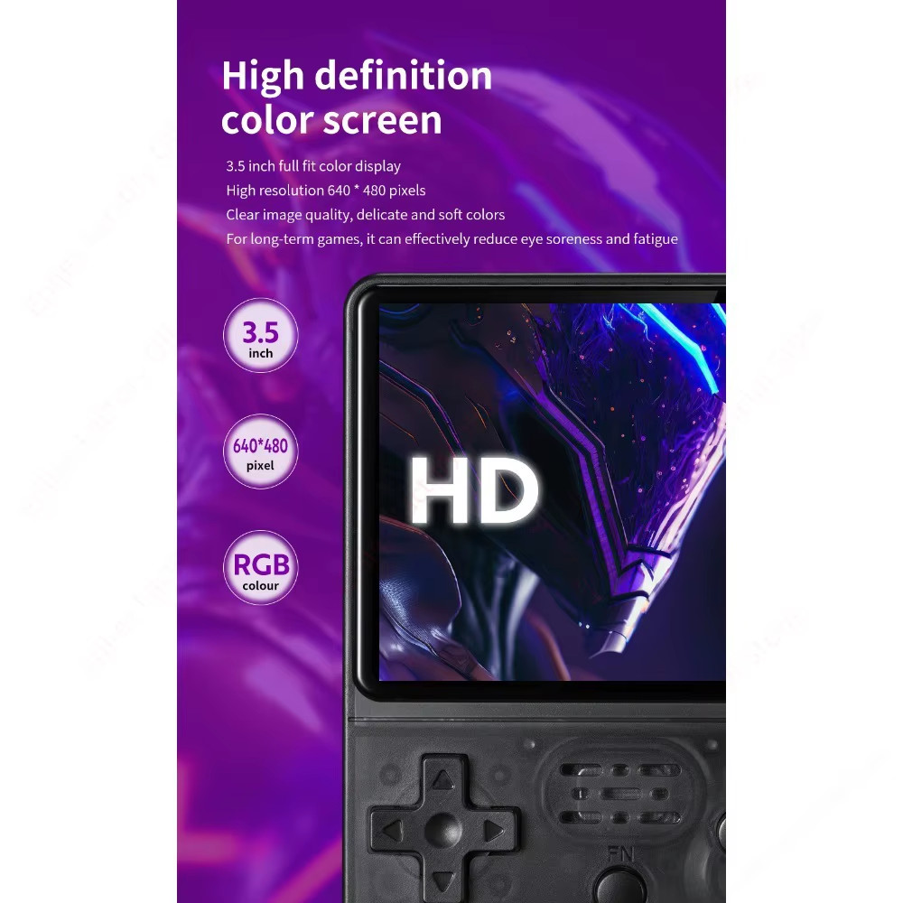 Portable R36S Retro Handheld Video Game Console 3.5 Inch IPS HD Color Screen Po