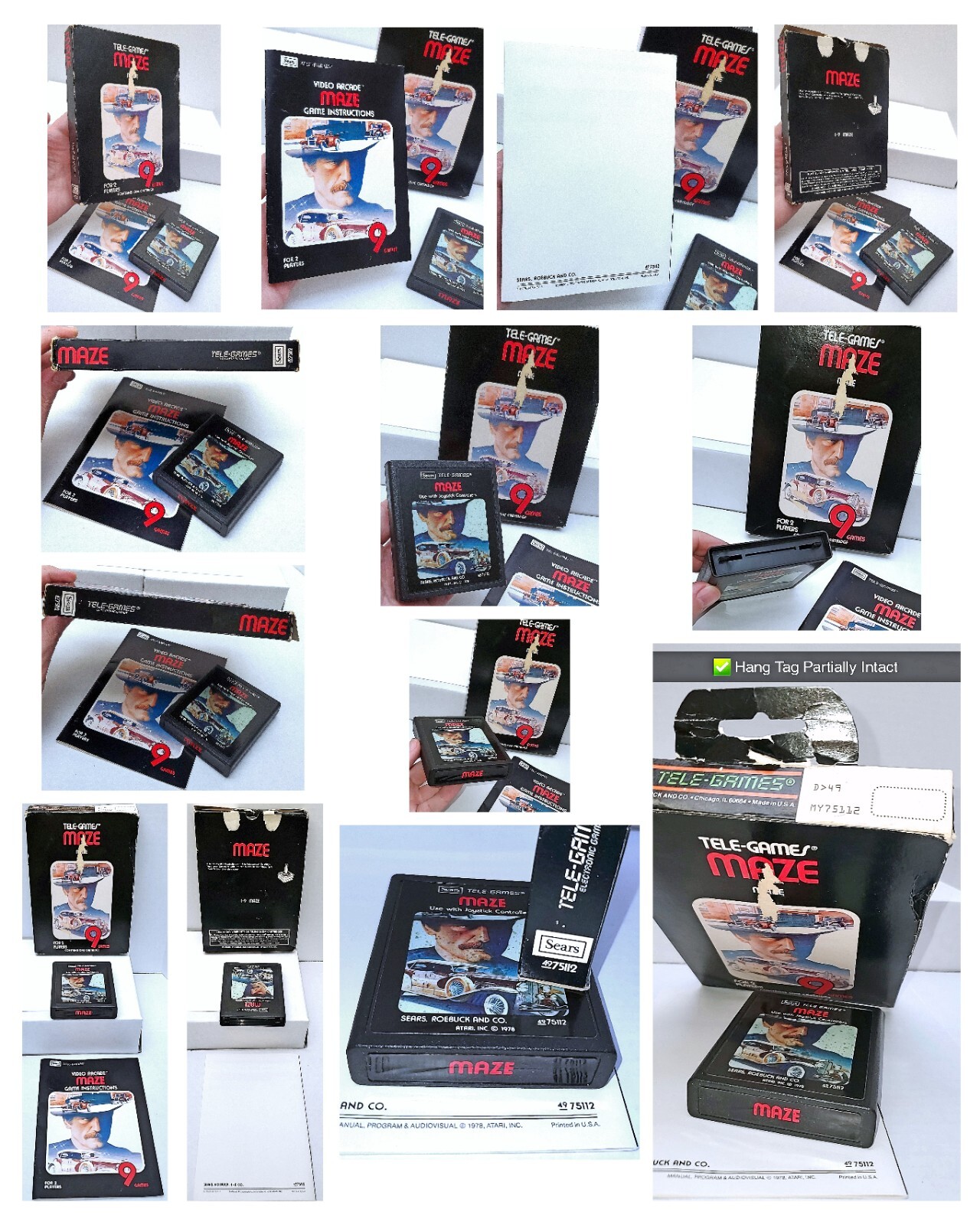 🕹️ $765 RARE 1983 Sears Video Arcade II Console +15 CIB ATARI 2600 GAMES 3 Tix