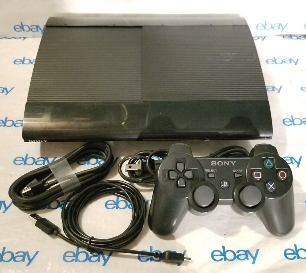 Sony PlayStation 3 250GB Super Slim Black PS3 VIdeo Game Console CECH-4001B