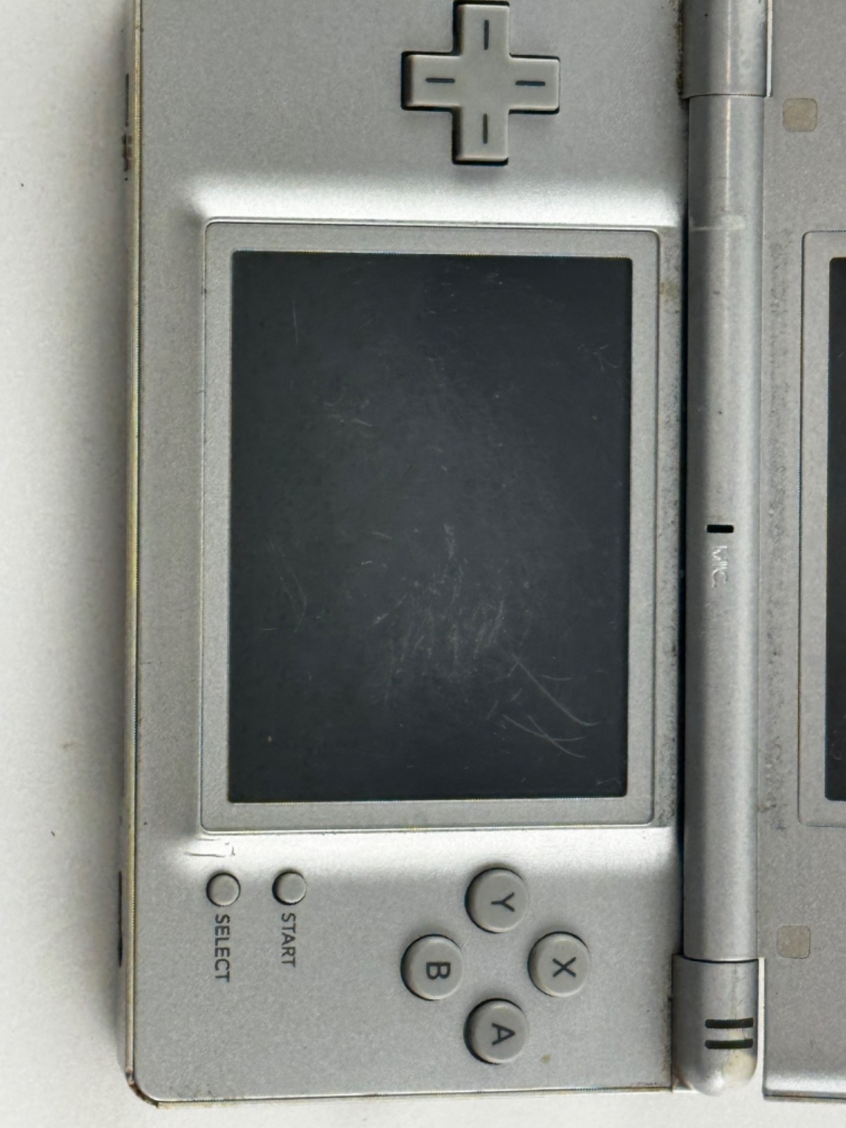 Nintendo DS Lite Silver Handheld Console USG-001 *For Parts or Fix* READ