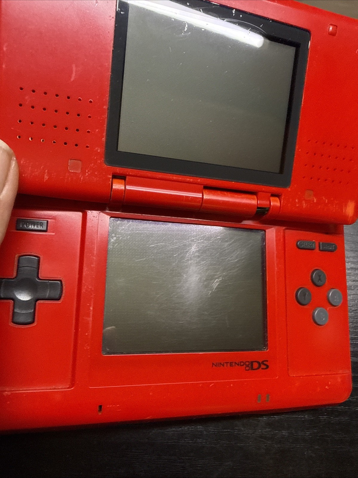 •Cosmetically Flawed/Read First•Nintendo DS Fat/Original/NTR-001 Red