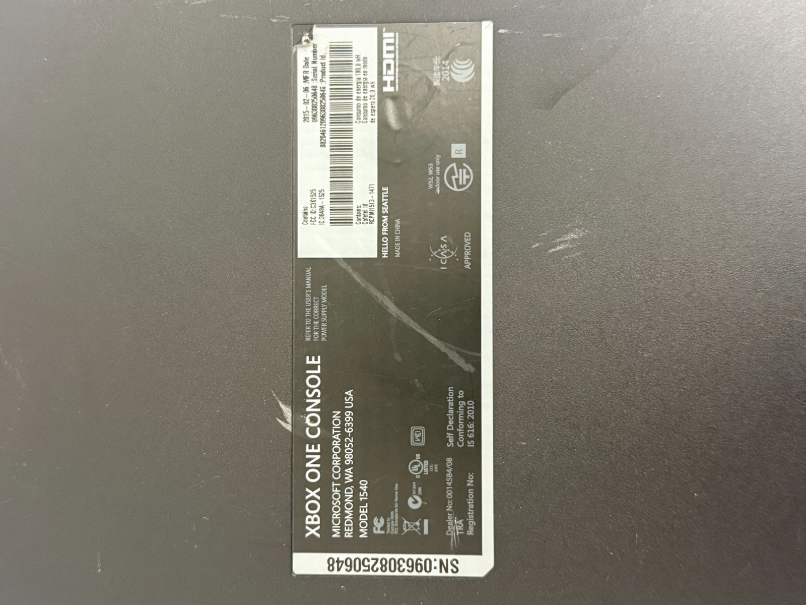 Microsoft Xbox One 500GB Console + Controller Only – Sync Button Broken – #XB3