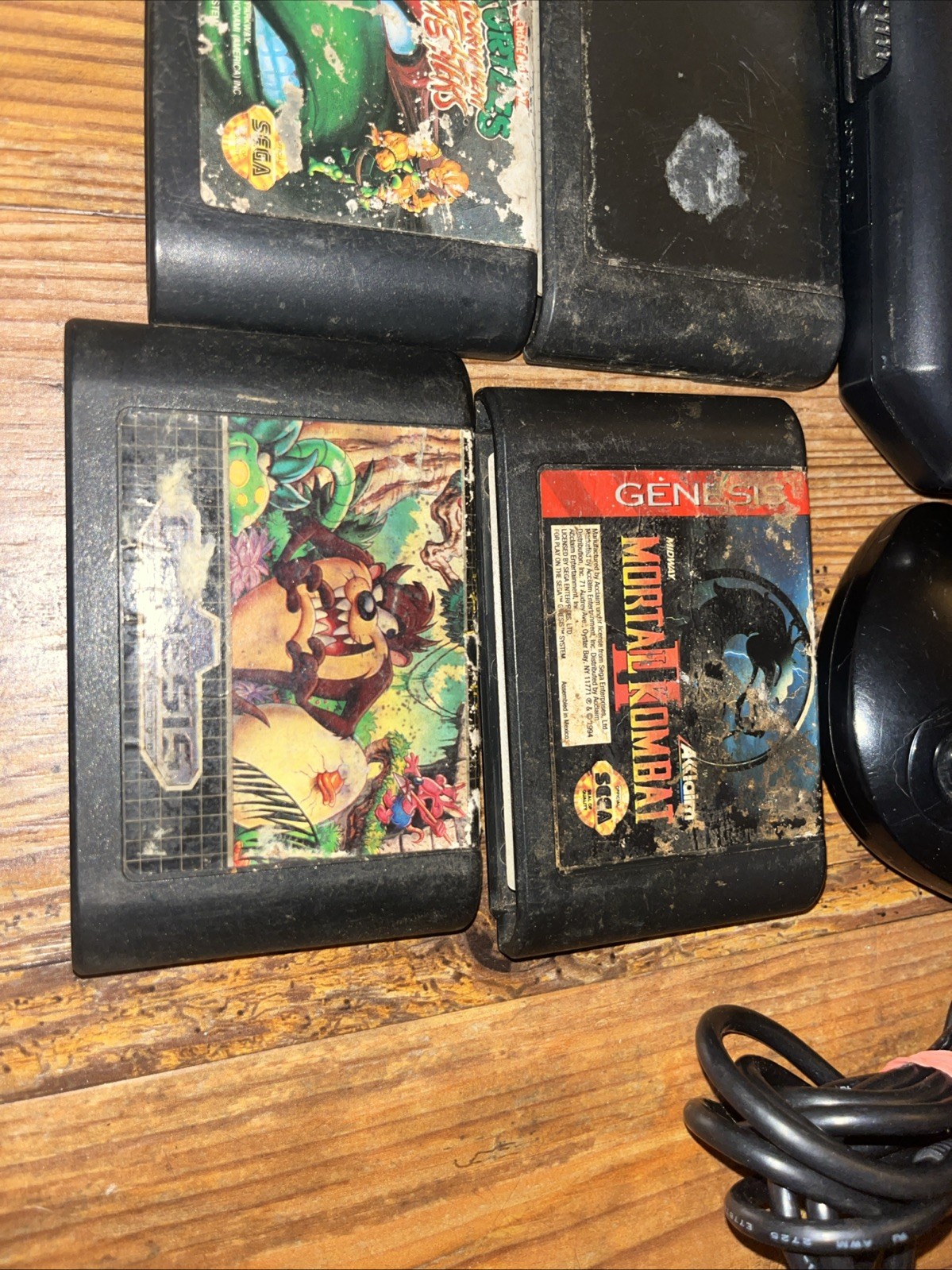 Sega Genesis Model 2 Console MK-1631 Bundle 6 Games – Spider-Man Mortal Kombat