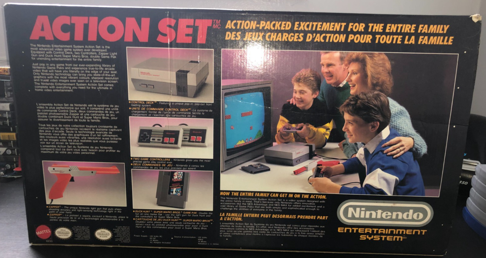 Nintendo NES Action Set Console Complete In Box CIB w. Styrofoam & Inserts