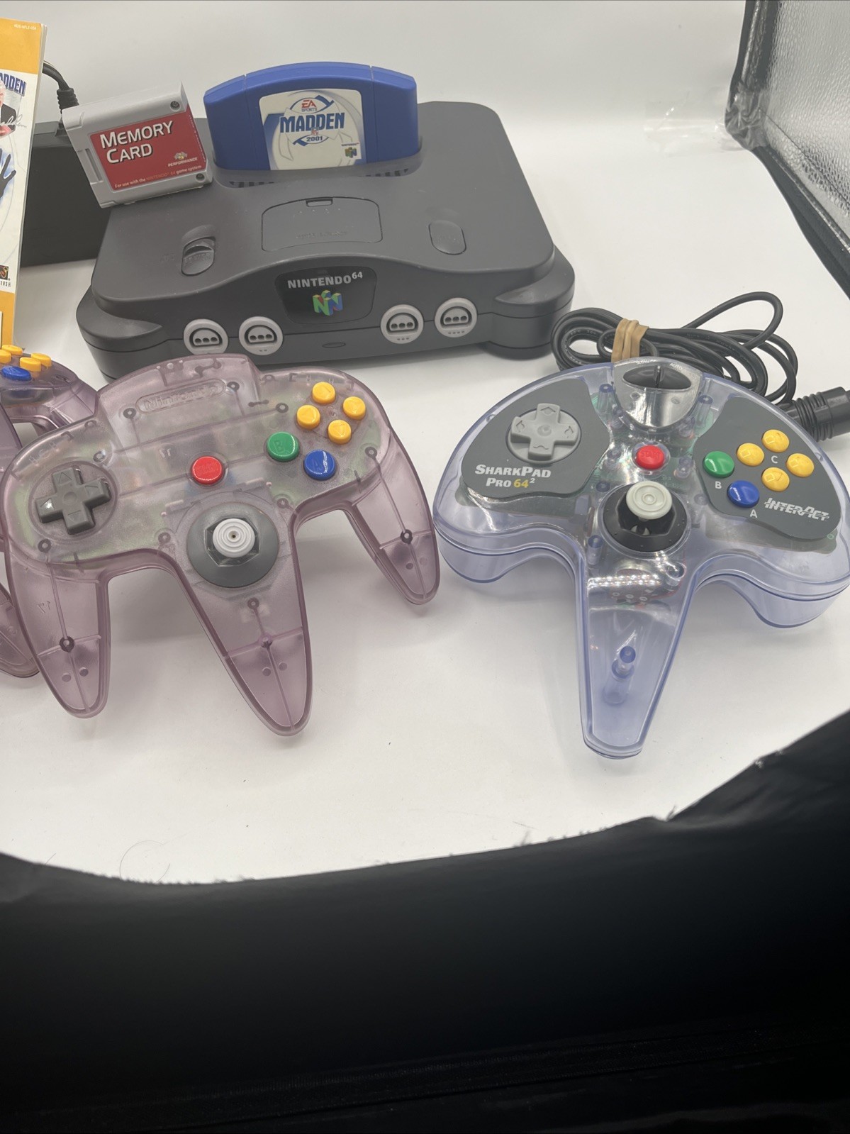 Nintendo 64 Console Atomic Purple Controller Bundle w/ Game & 4 🎮 *Tested*