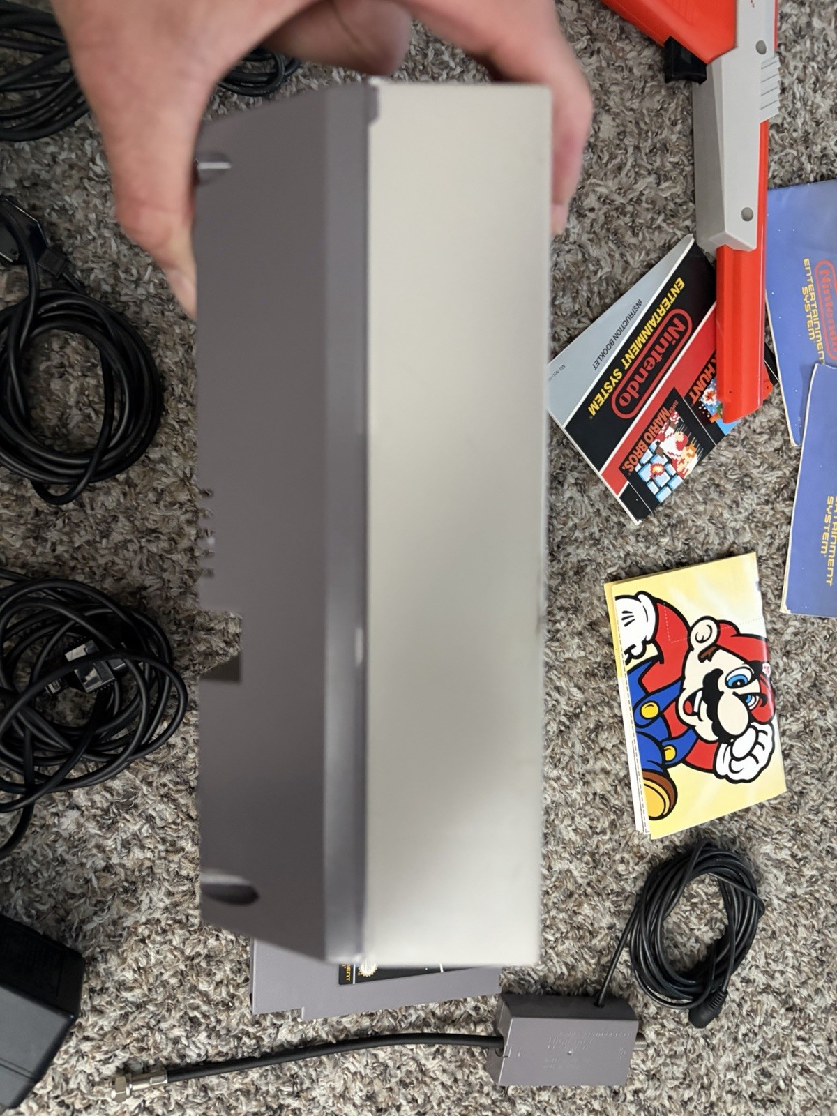 Nintendo NES Console Bundle Super Mario Bros 1 2 3 Zapper 2 Controllers Tested