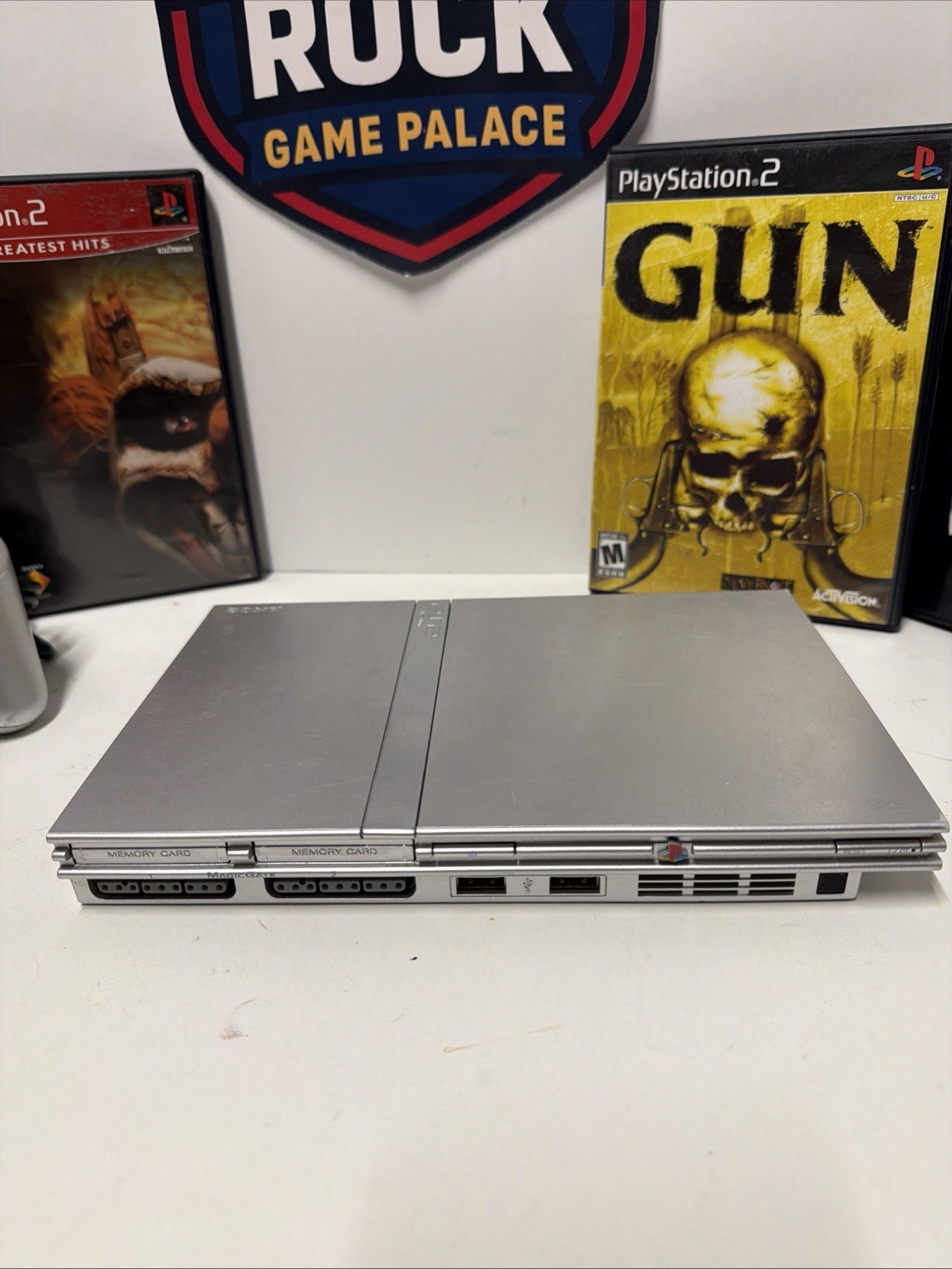 Sony PlayStation 2 Slim SILVER Console Bundle SCPH-77001 Tested – Ships Today.