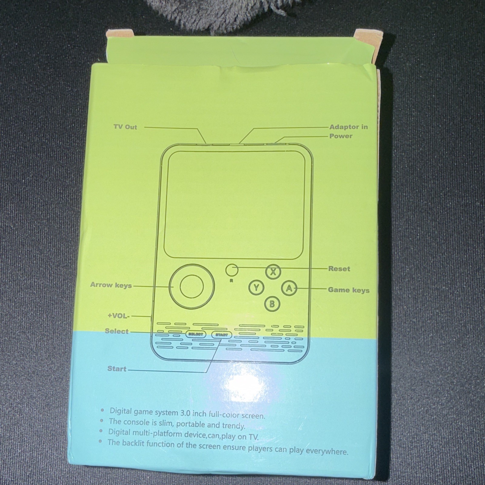 G5 Handheld Game Player Console Backlit Screen Composite RCA AV Cable Blue