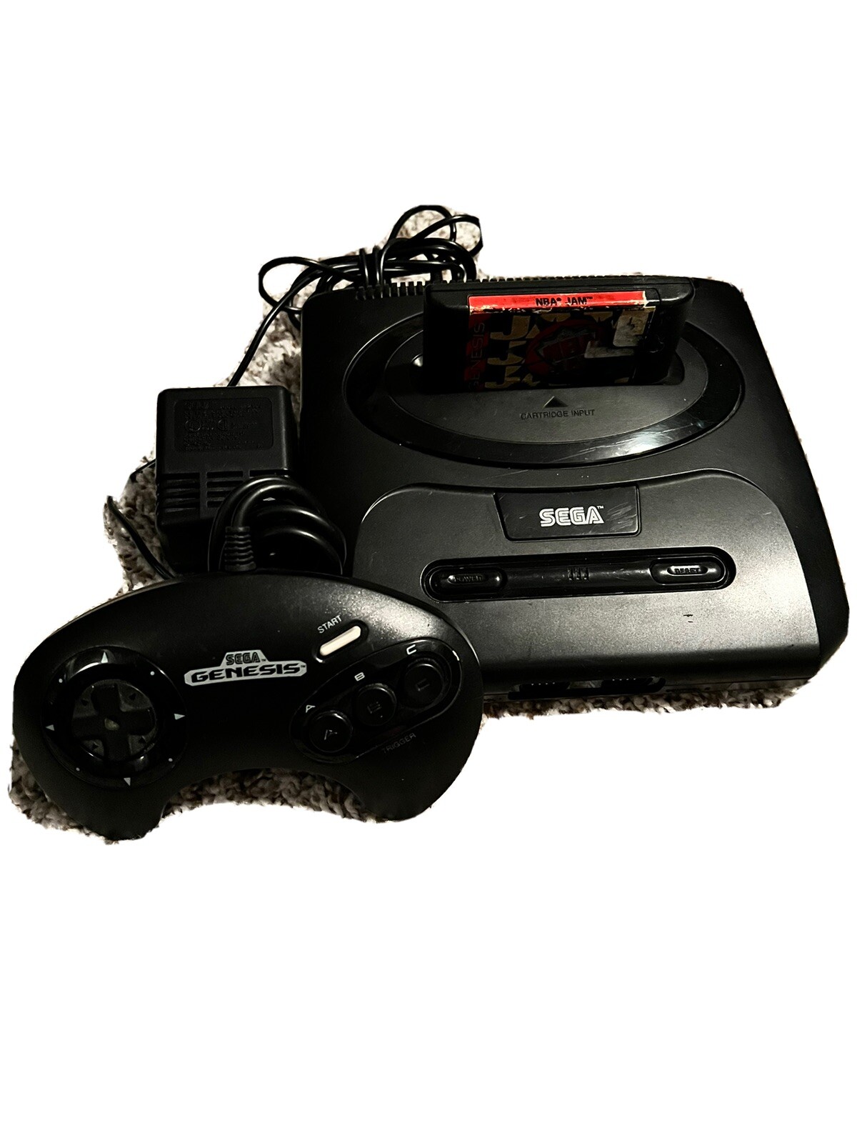 SEGA Genesis II 16MB Home Console – Black *No AV Cable* W/ NBA Jam