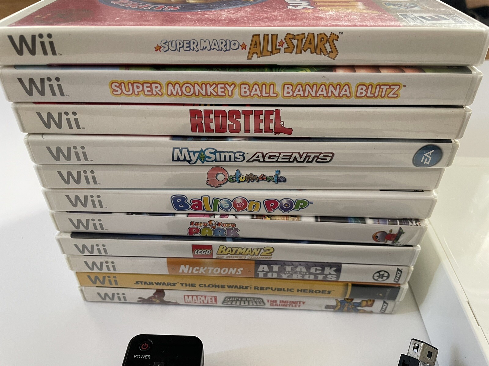 Nintendo Wii Video Game Console Bundle RVL-001 White with 11 Games TESTED