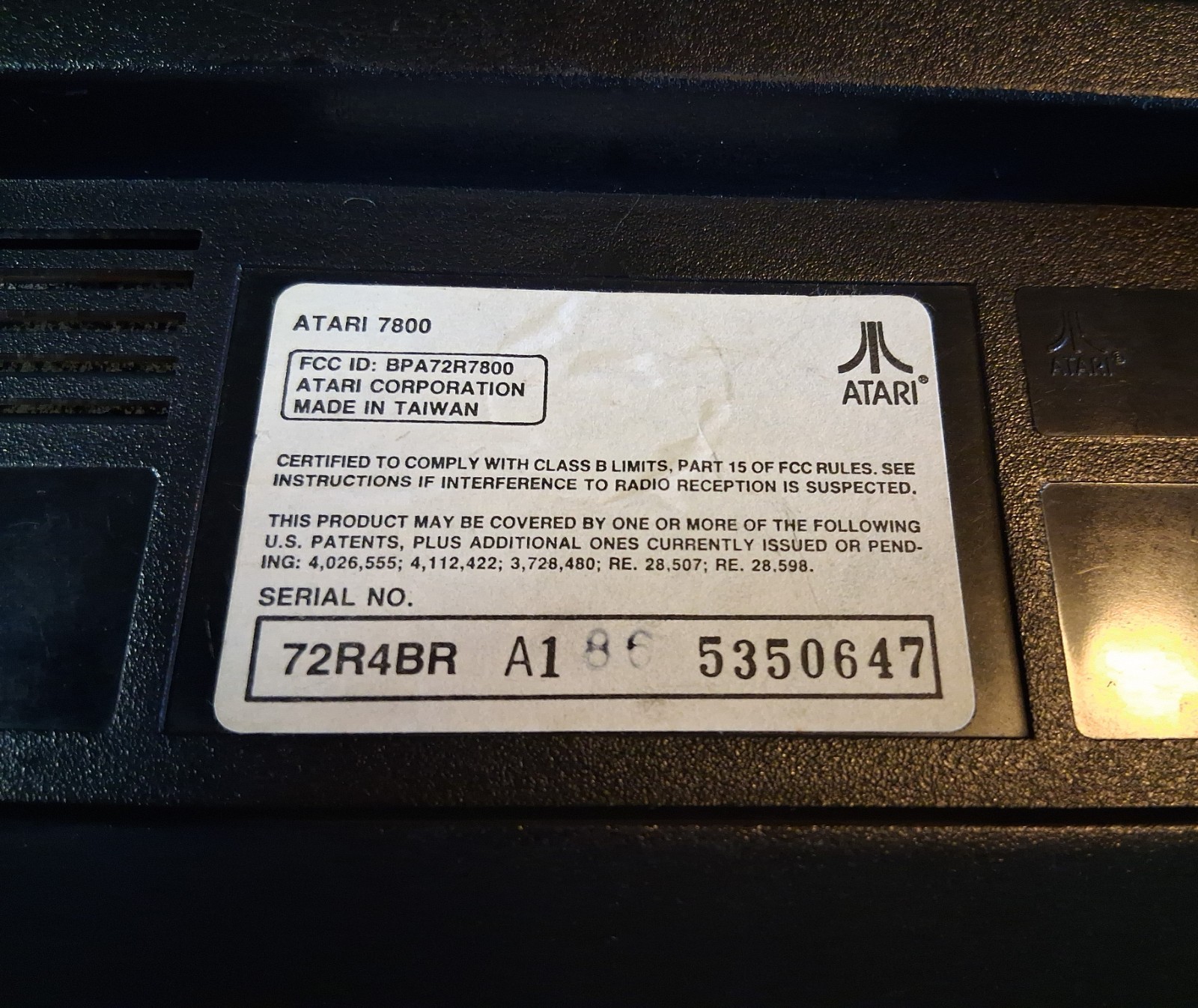Atari 7800 Console + DigDug & Food Fight Tested SEE PICS/DESCRIPTION