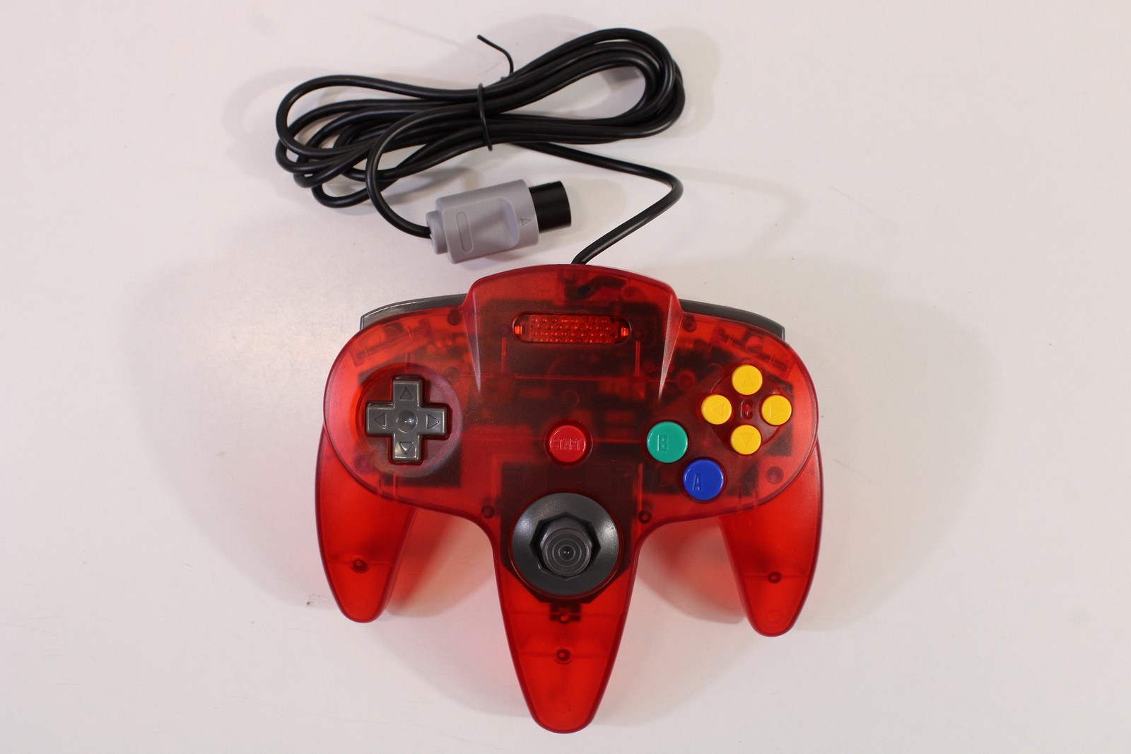 Nintendo 64 Clear Transparent Red Console NTSC REGION FREE N64 Controller LED