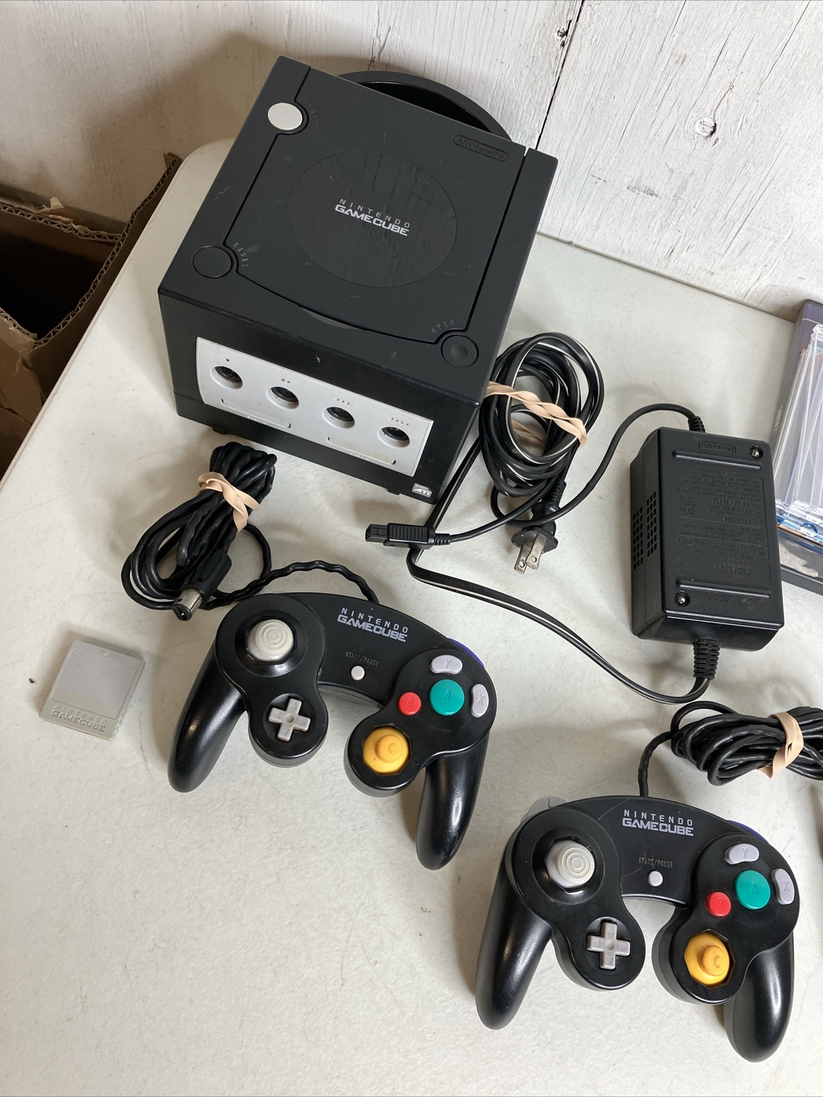 Black Nintendo GameCube Console Bundle Lot 5 Games, 2 Controllers, Soul Calibur2