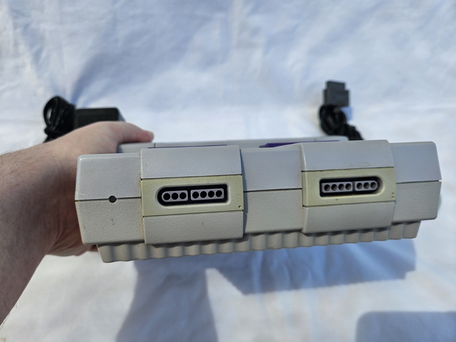 Super Nintendo SNES Console System Bundle w/OEM Controller Cables Game WORKING