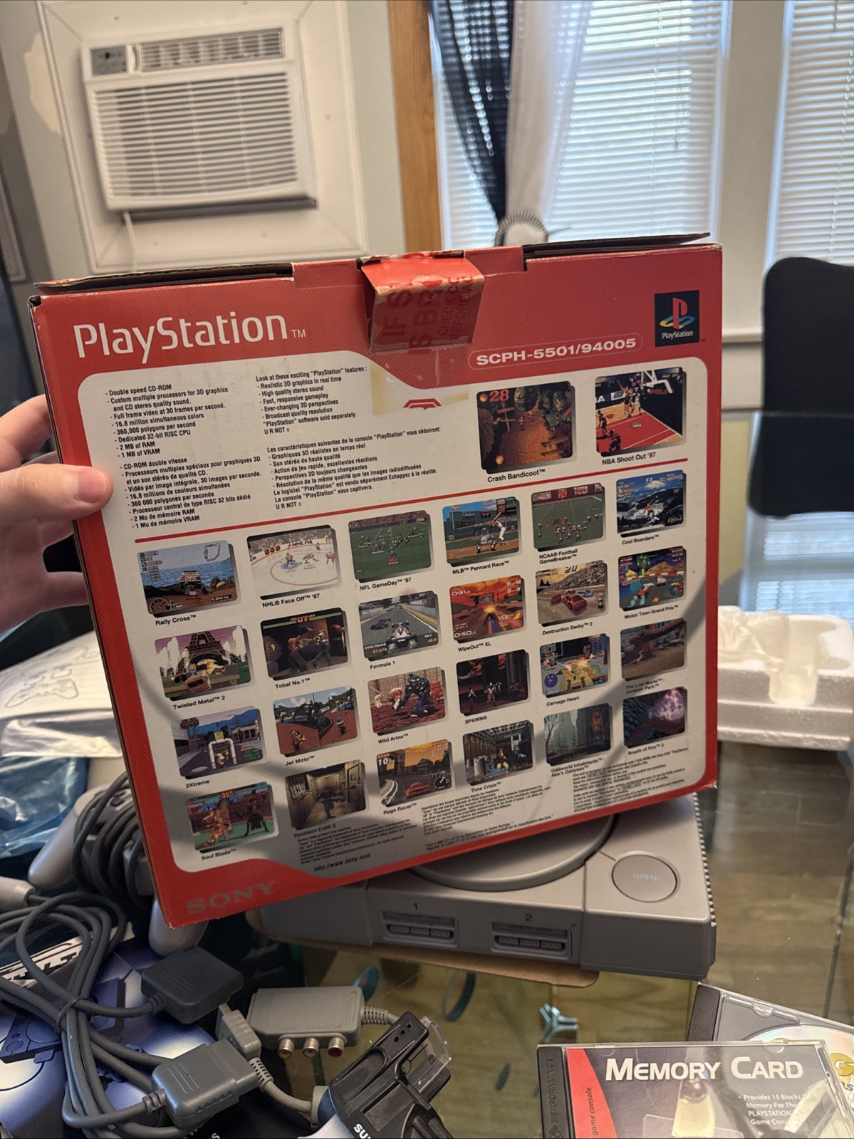 Sony Playstation 1 Console PS1 System Complete in Box With 4 Controllers + Extra
