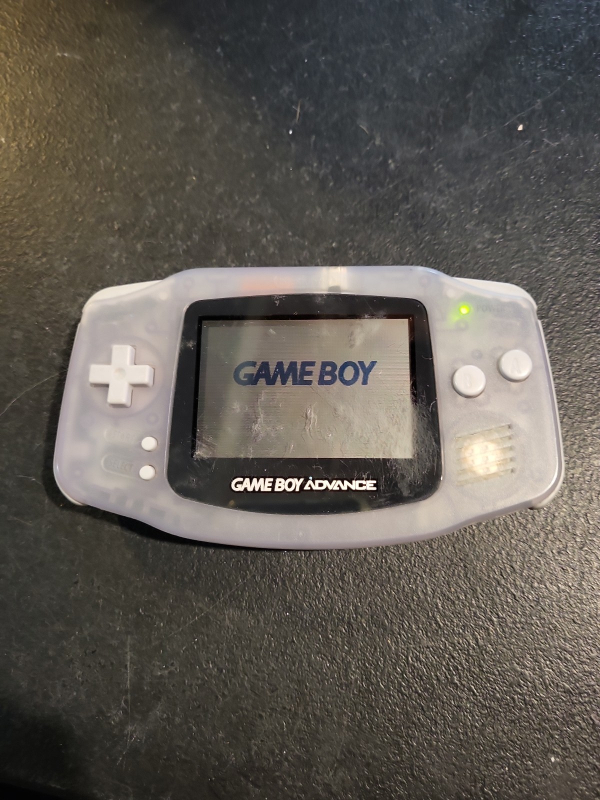 Nintendo Game Boy Advance Handheld Game Console AGB-001 Clear Tested To Power On