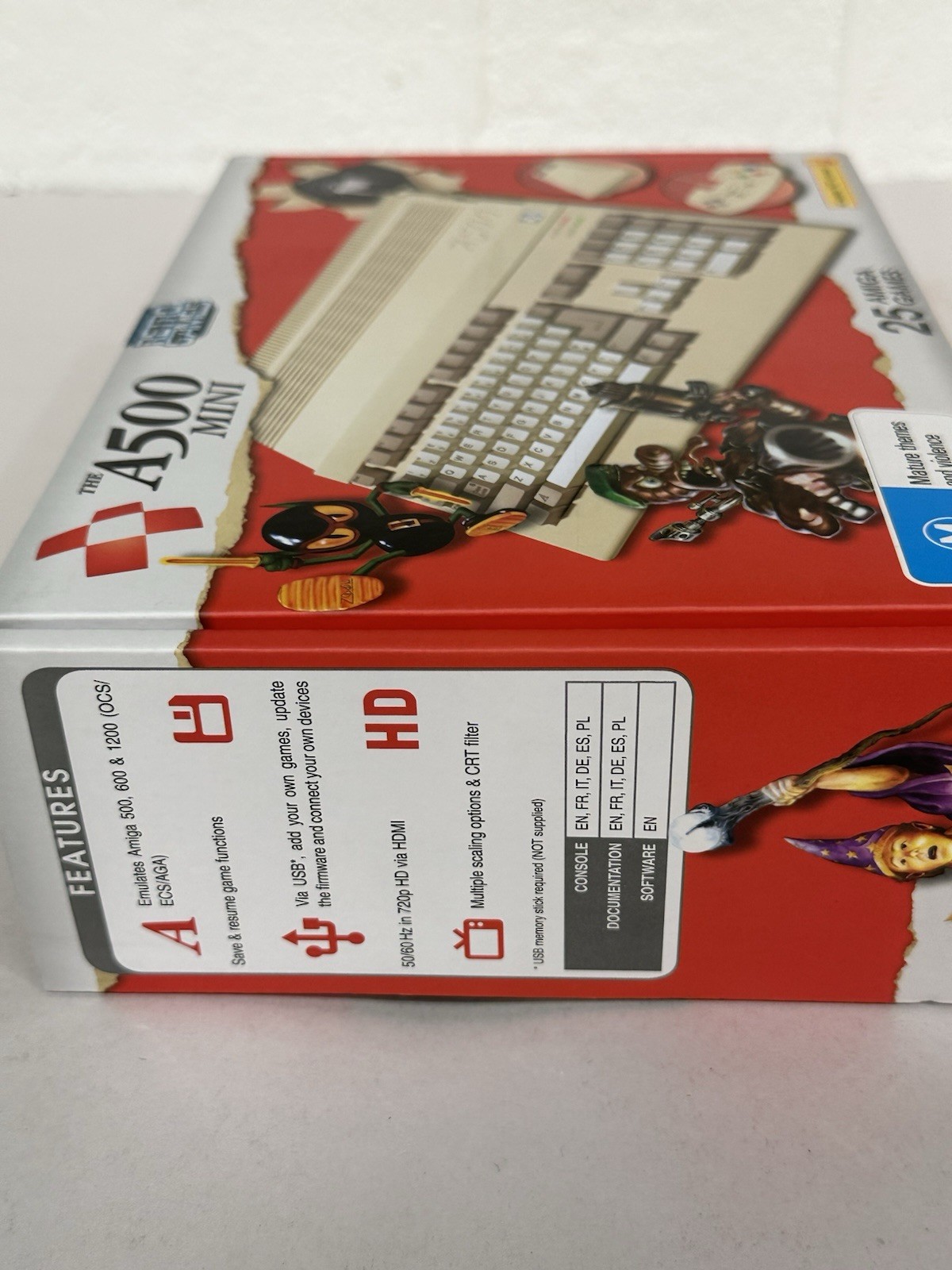 AMIGA A500 MINI CONSOLE COMPLETE NIB COMODORE PRE LOADED GAMES USB HDMI