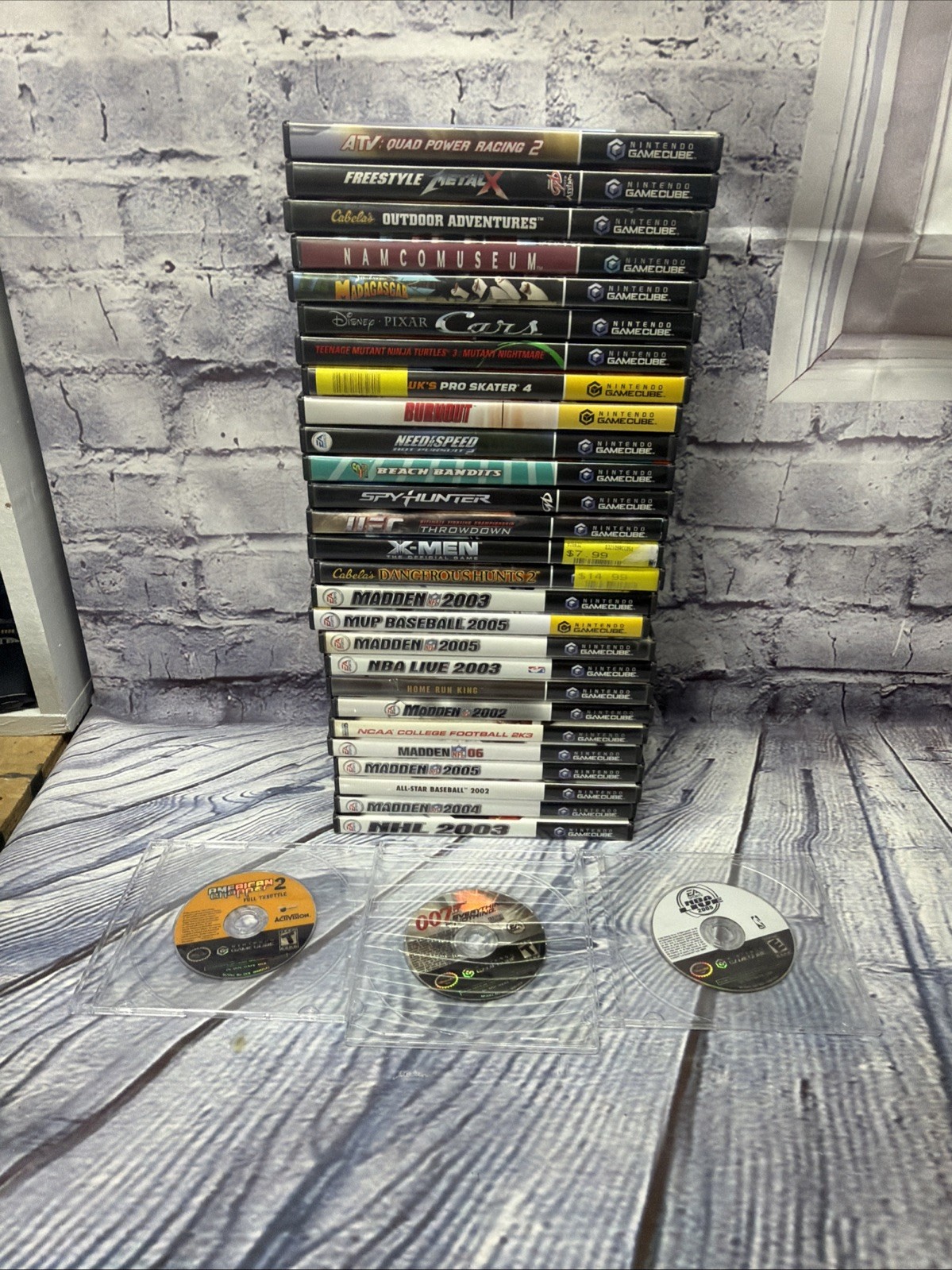 Nintendo GameCube Black Console Bundle W/ Cords & 30 Games. Tested Read Descript