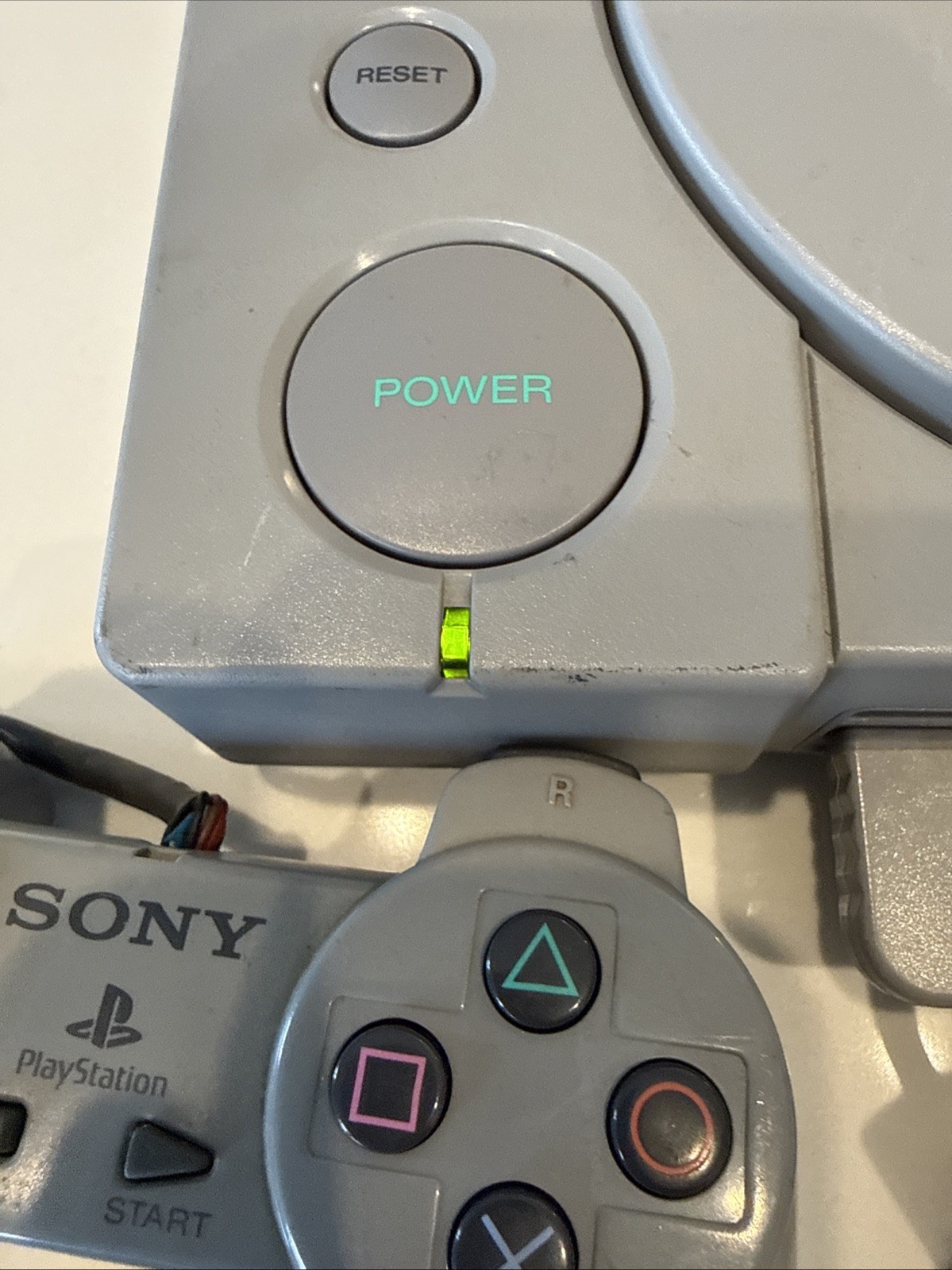 PlayStation 1 SCPH-7501 Console & Controllers. Works. Has Some Cosmetic Defects.