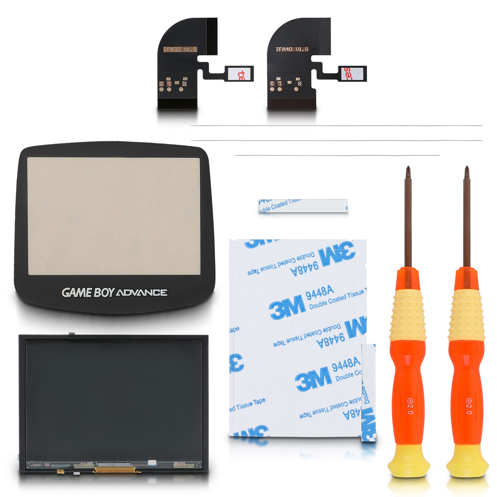 For Nintendo Gameboy Advance IPS V2 screen Backlit Mod LCD Backlight Kit US GBA