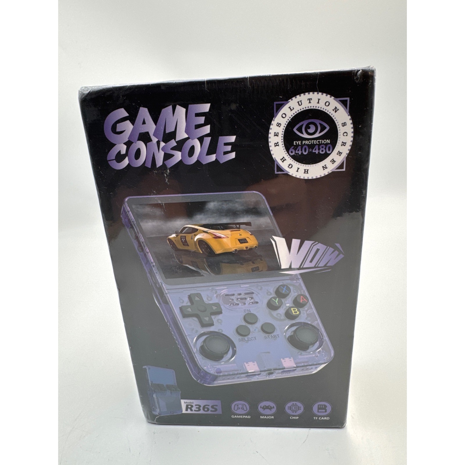 R36S Handheld Game Console Retro Video Games 640×480 IPS Purple New Sealed