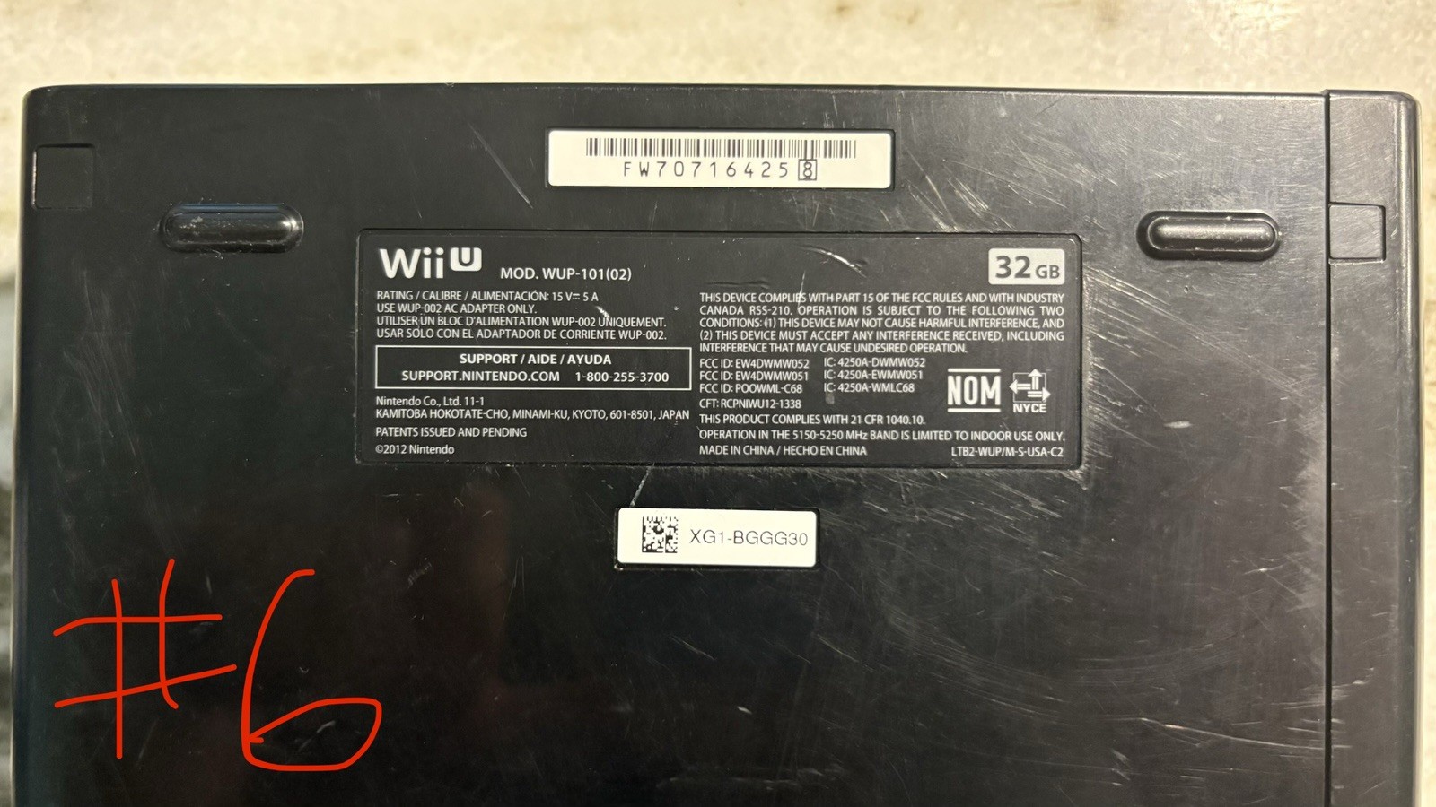Nintendo Wii U Black 32GB Home Console WUP-101(02) HDMI USB NTSC-U/C