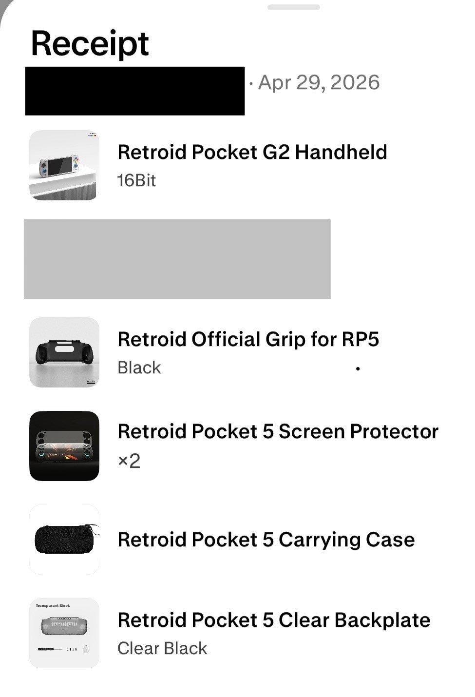 Retroid Pocket G2 w. Accessories