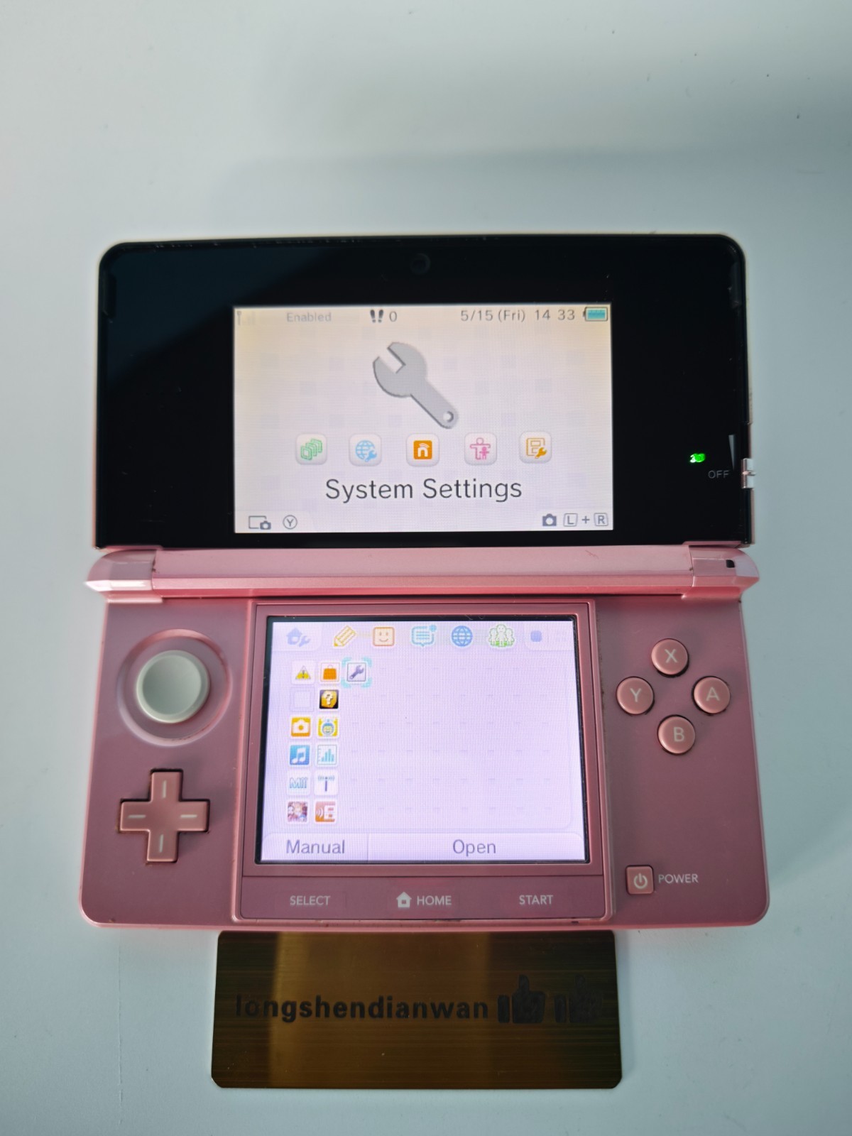 Nintendo Pink 3DS game console used