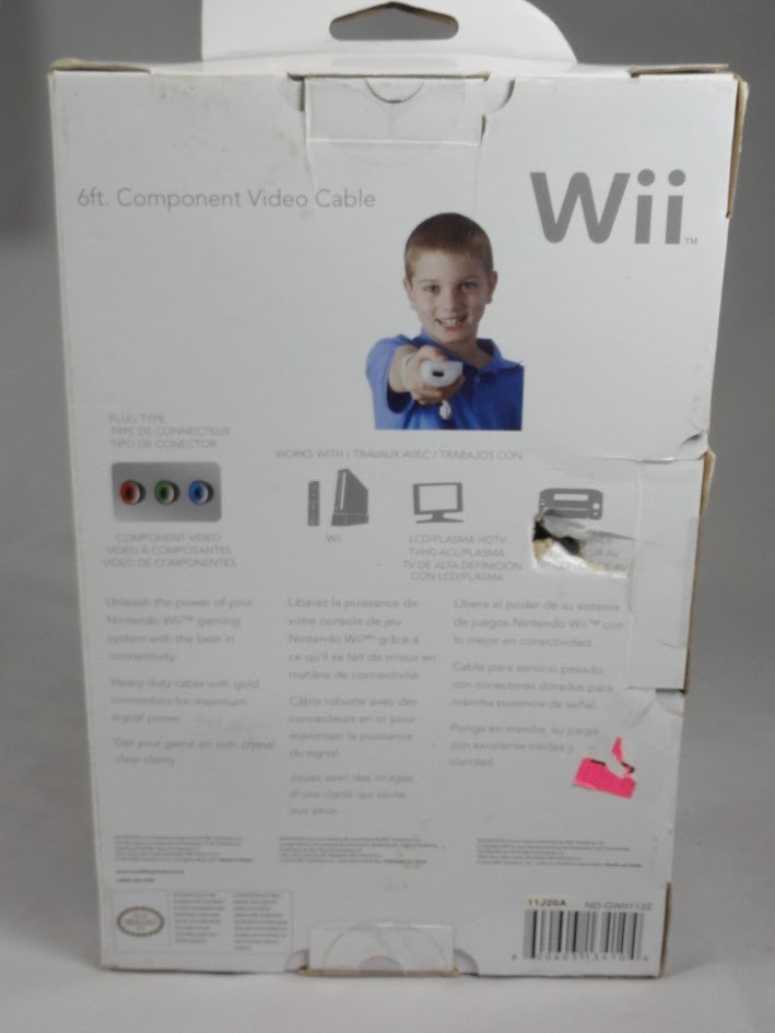Nintendo Wii Rocketfish Gaming 6 ft. Component Video Stereo Cable Audio New