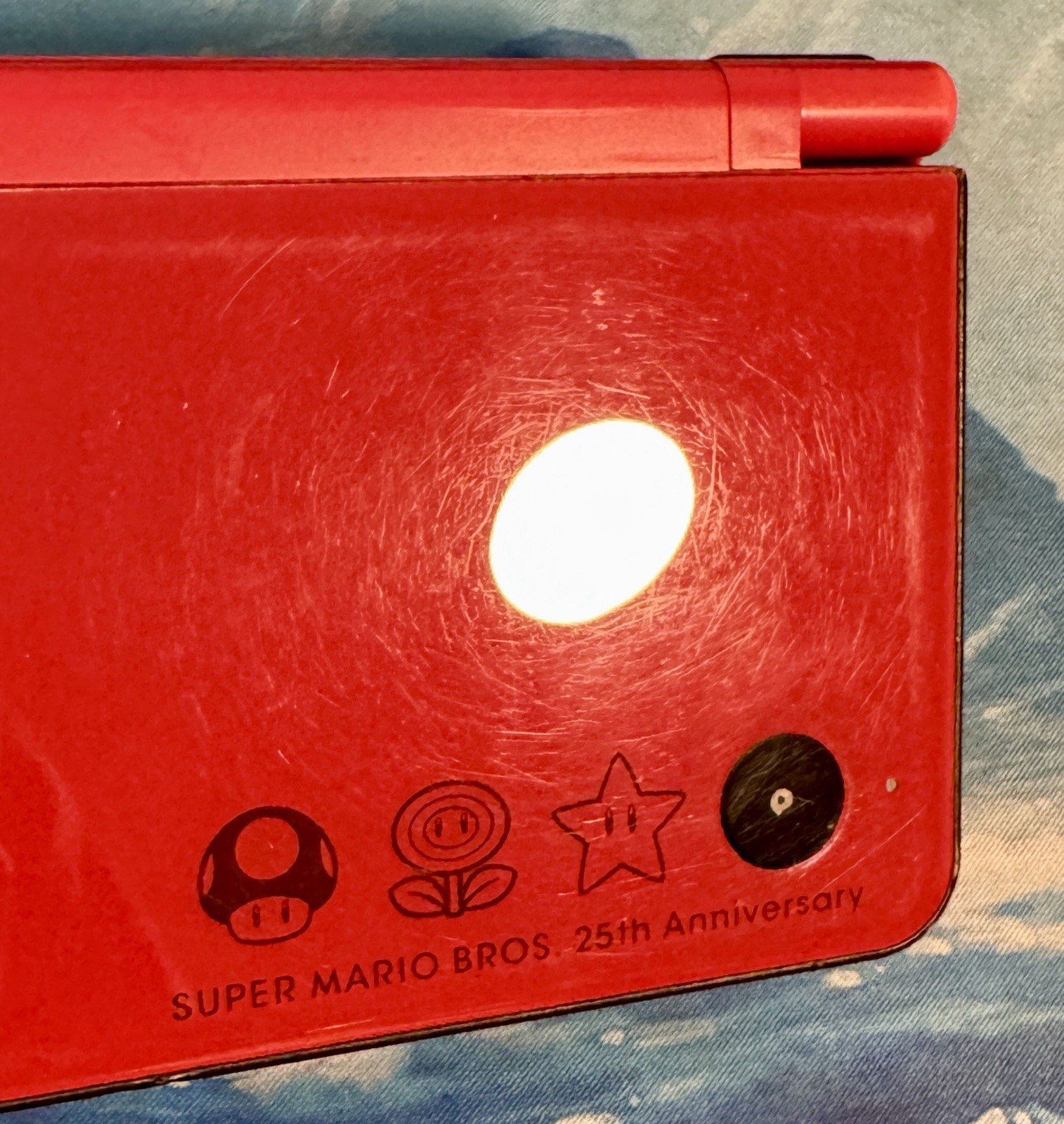 Nintendo DSi XL Red Super Mario Bros. 25th Anniversary Edition Loose w/ Charger