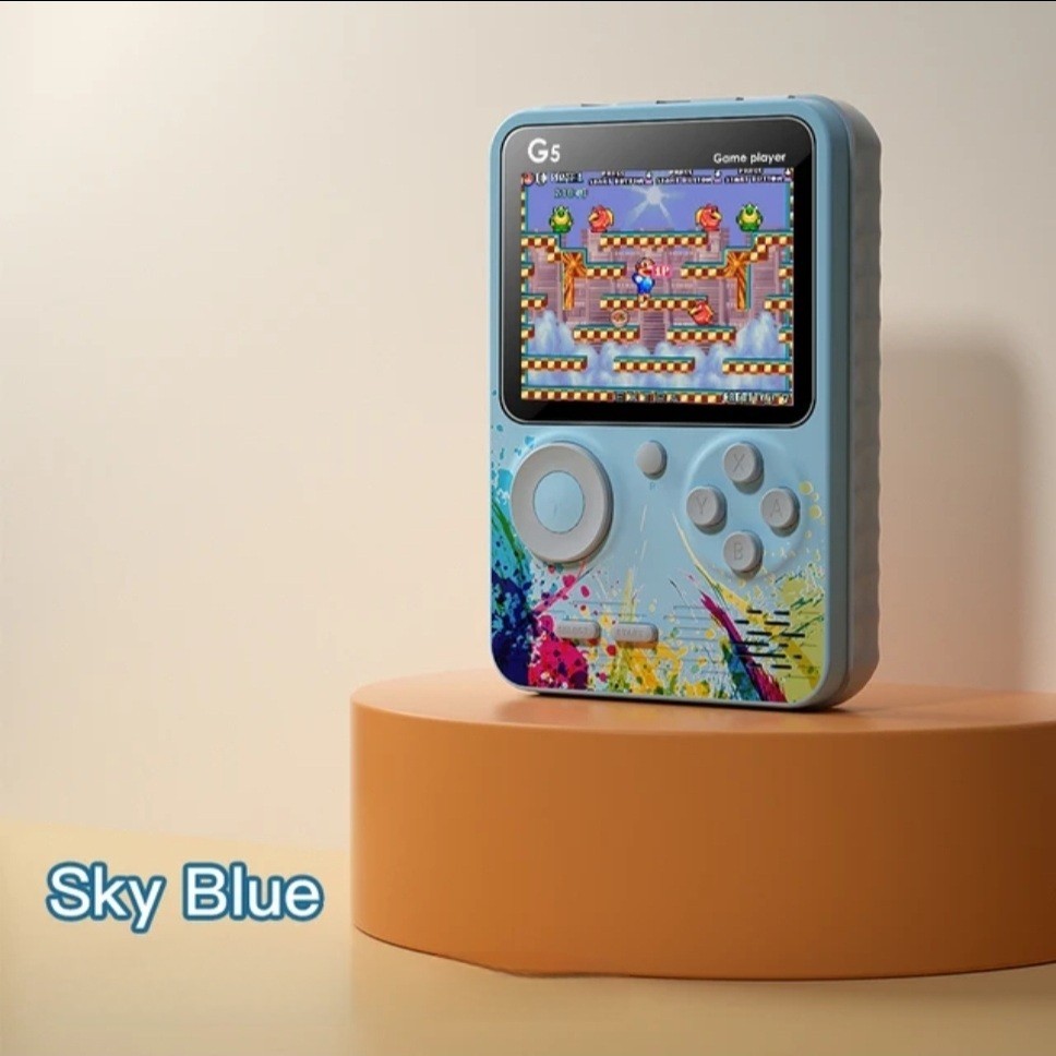 G5 Handheld Game Box Game Player 3″ Screen Blue TV Connect Capable New Sealed