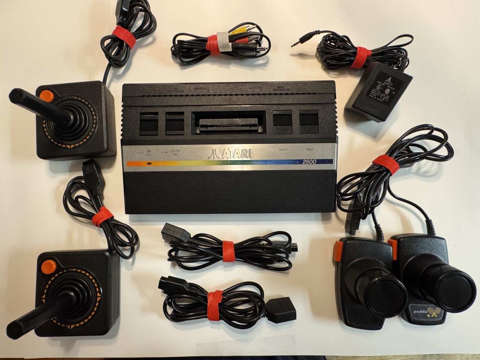 Atari 2600 Jr Rainbow Console w/ Upgraded 3.5mm Discreet A/V Composite Mod