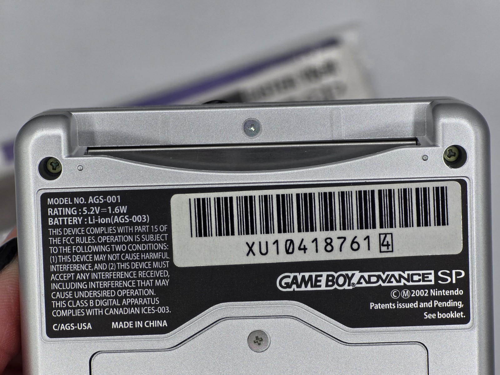 Nintendo GameBoy Advance SP System – Platinum Complete CIB CLEAN! *CCGHouse* VD
