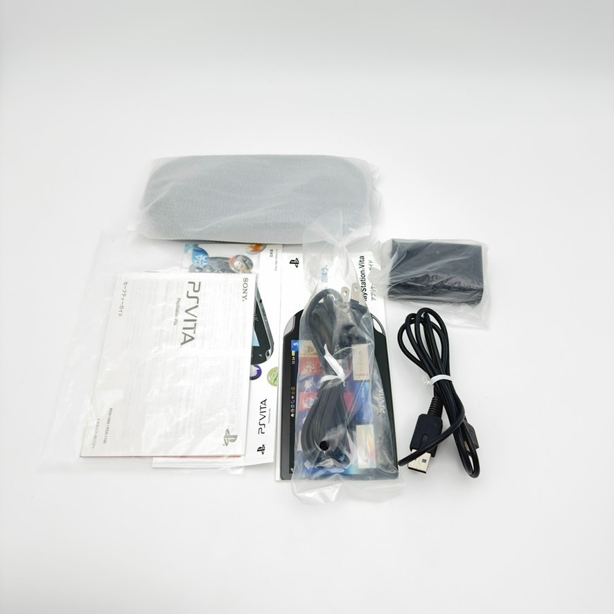 Sony PS Vita PCH-1100 Crystal Black 3G/Wi-Fi Model Console OLED Boxed From Japan