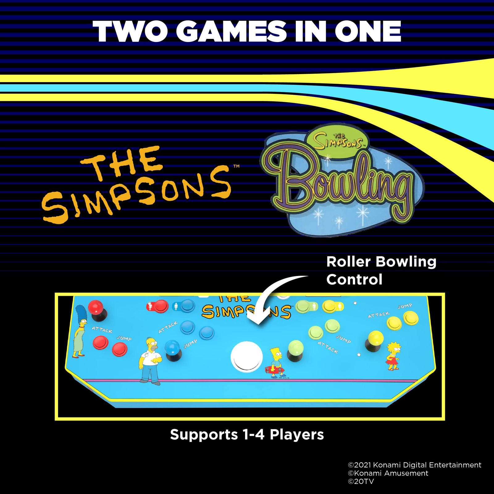 Arcade1up The Simpsons 4-Player Video Arcade Machine