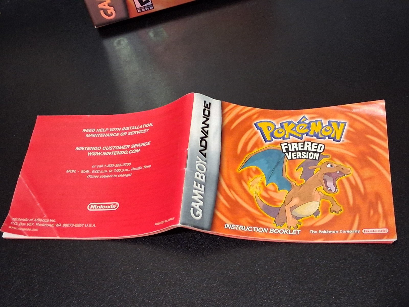 Pokemon FireRed Version Authentic Game Manual Game Boy Advance New Holo Box CIB