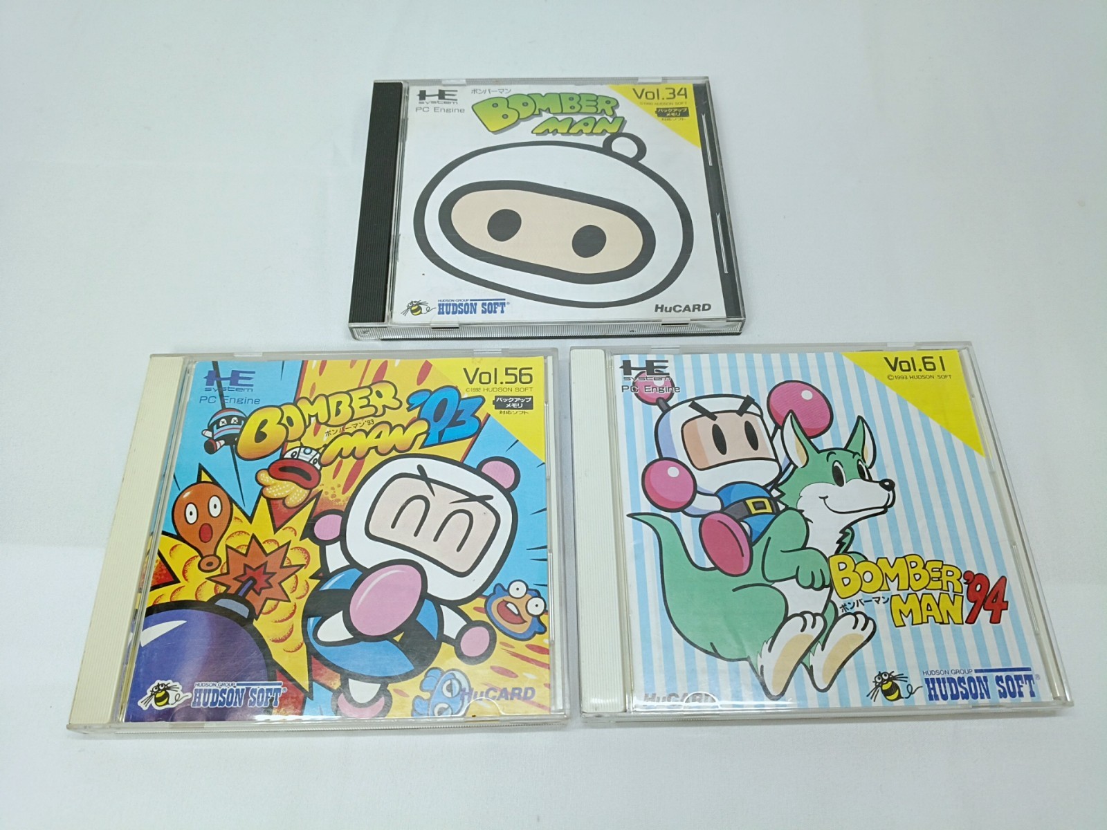 PC Engine CORE GRAFX console + Bomberman, ’93, ’94 Case game set NTSC-J Tested