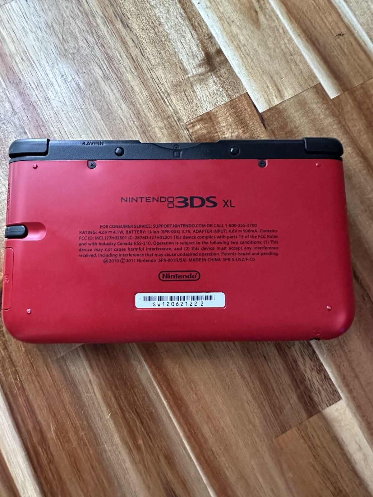 Nintendo 3DS XL Red (W/ Case/Chargers & 4GB SD Card) Tested/Works (Read Details)