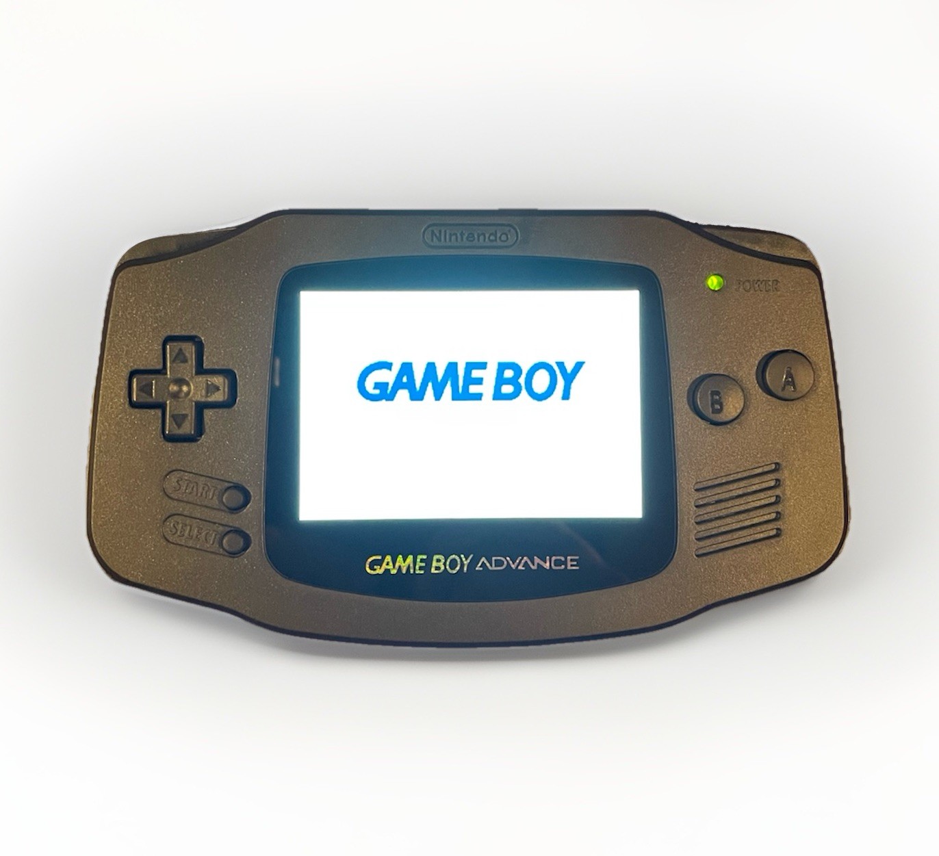 Gamboy Advanced Midnight Black: Model AGB-001 w/Backlit Screen IPS V5 Working